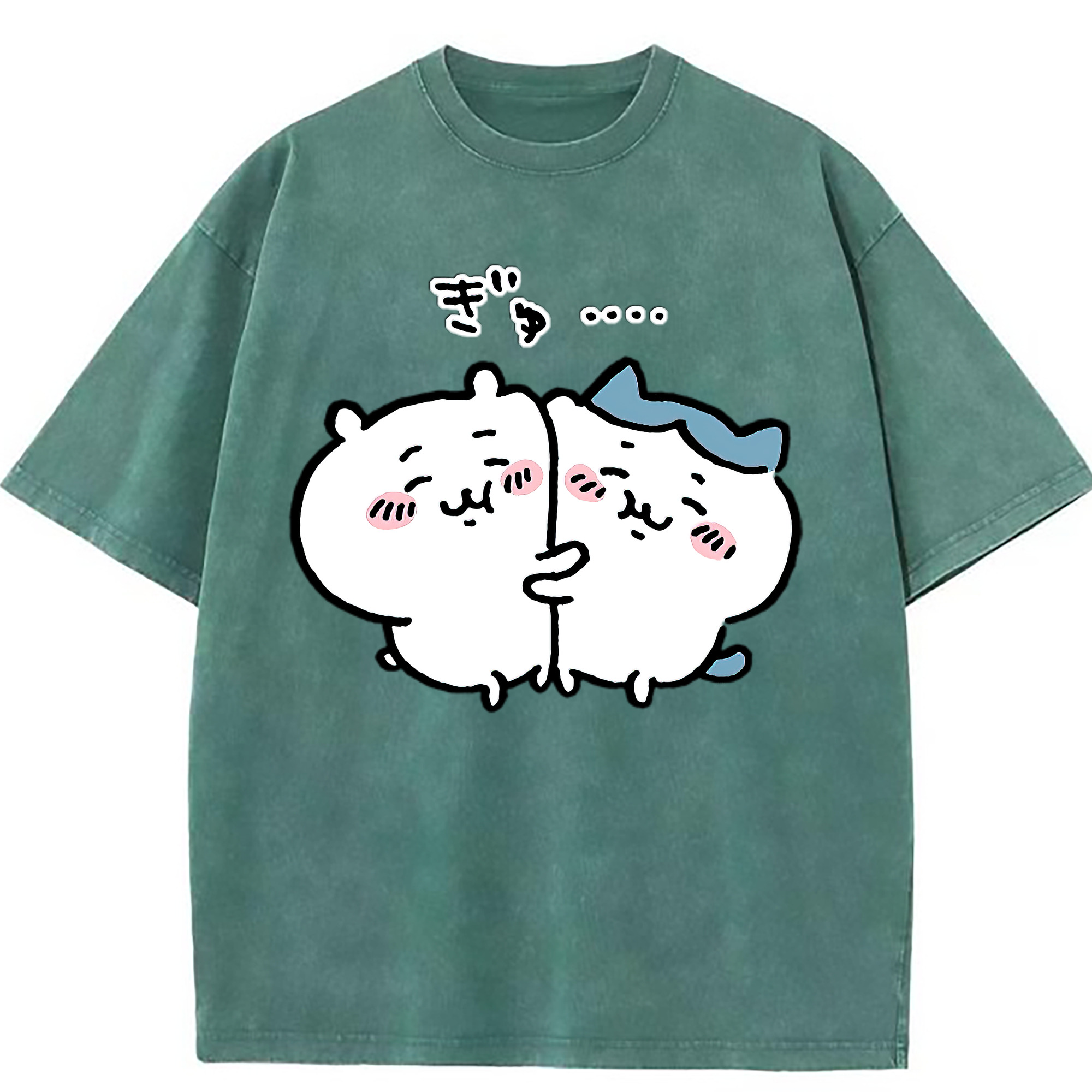 （画像用） ちいかわ ハチワレ Chii-kawa hachiware 綿100% ヴィンテージ風 半袖Tシャツ（フロントプリント）